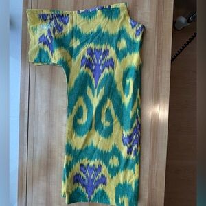 Colorful Ikat Pattern Women's Jacket. Silk. Hand made in Uzbekistan
